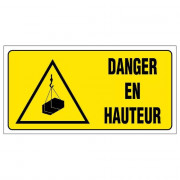 Panneau Danger en Hauteur – Grand Format Sécurité – Rigide & Anti-UV Durable