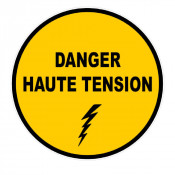 Panneau Danger Haute Tension – Signalisation Électrique Sécurisée – Plastique Rigide Résistant