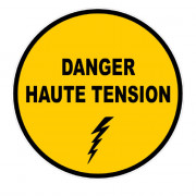 Panneau Danger Haute Tension – Signalisation Électrique Sécurisée – Plastique Rigide Résistant