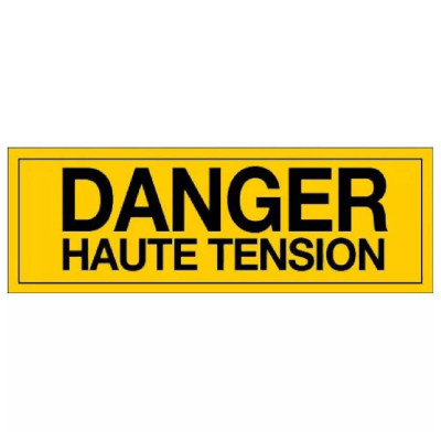 Panneau Danger Haute Tension – Signalisation Électrique Sécurité – Plastique Rigide Durable
