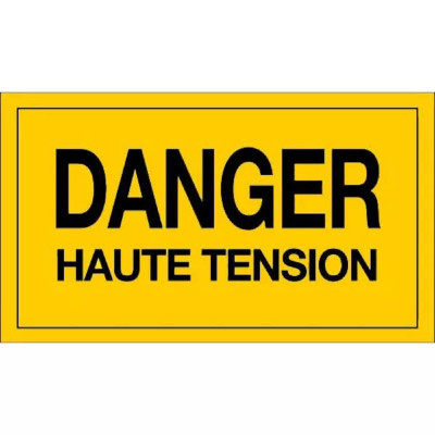 Panneau Danger Haute Tension – Signalisation Risque Électrique – Plastique Rigide Durable