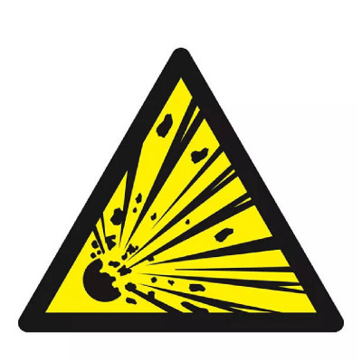 Panneau Danger Matières Explosives – Prévention Risques ATEX – Normes ISO