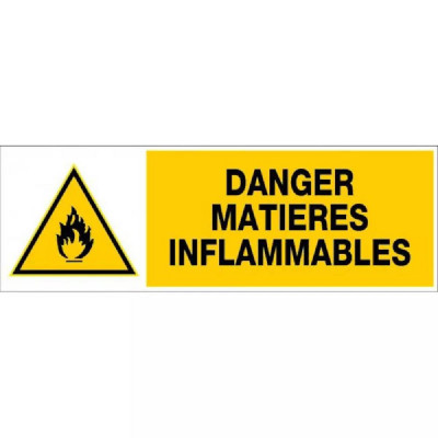 Panneau Danger Matières Inflammables – Sécurité Incendie – Résistant et Conforme ISO