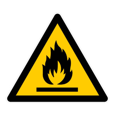 Panneau Danger Matières Inflammables – Signalisation Sécurité Incendie – Conforme Normes ISO et NF