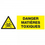 Panneau Danger Matières Toxiques – Prévention Produits Dangereux – Rigide ou Vinyle Durable