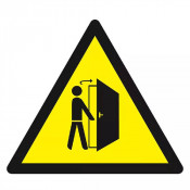 Panneau Danger Ouverture de Porte – Sécurité Bâtiment – Haute Visibilité