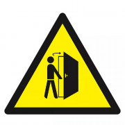 Panneau Danger Ouverture de Porte – Sécurité Bâtiment – Haute Visibilité