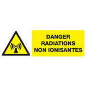 Panneau Danger Radiations Non Ionisantes – Sécurité Ondes & Champs EM – Rigide ou Vinyle Durable