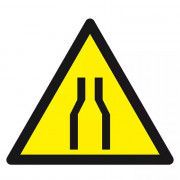 Panneau Danger Rétrécissement – Prévention Zones Étroitres – Haute Résistance