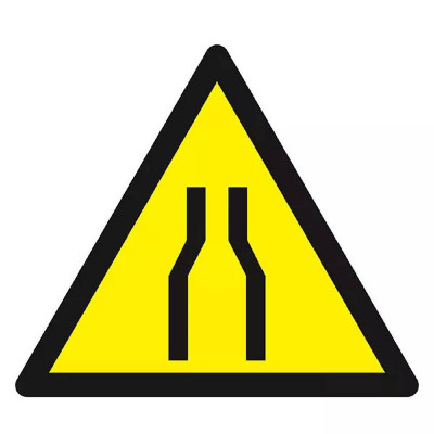 Panneau Danger Rétrécissement – Prévention Zones Étroitres – Haute Résistance