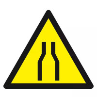 Panneau Danger Rétrécissement – Prévention Zones Étroitres – Haute Résistance Panneau Danger Rétrécissement – Prévention Zones Étroitres – Haute Résistance