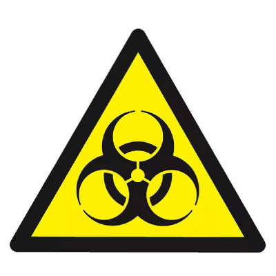 Panneau Danger Risque Biologique – Protection Sanitaire – Normes ISO