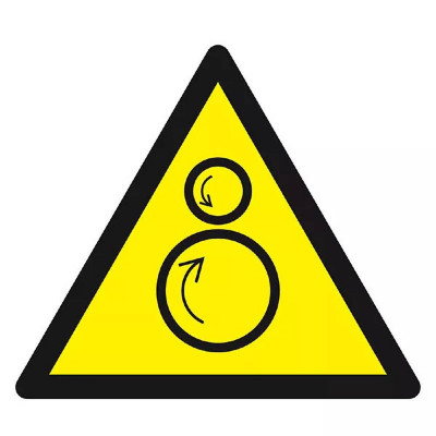 Panneau Danger Rouleaux Contrarotatifs – Prévention Manipulations – Normes ISO