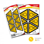 Panneau Danger Rouleaux Contrarotatifs – Signalisation Machines – Adhésif Vinyle Durable