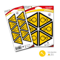 Panneau Danger Rouleaux Contrarotatifs – Signalisation Machines – Adhésif Vinyle Durable