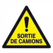 Panneau Danger Sortie de Camion – Sécurisation des Sites – Haute Visibilité