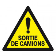Panneau Danger Sortie de Camion – Sécurisation des Sites – Haute Visibilité
