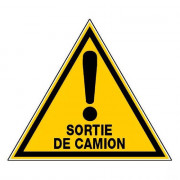 Panneau Danger Sortie de Camion – Sécurité Routière Optimale – Conforme Normes ISO et AFNOR