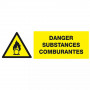 Panneau Danger Substances Comburantes – Sécurité Chimique – Haute Visibilité
