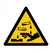 Panneau Danger Substances Corrosives – Signalisation Sécurité Chimique – Conforme Normes ISO et NF