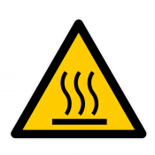 Panneau Danger Surface Chaude – Signalisation Sécurité au Travail – Conforme Normes ISO et NF