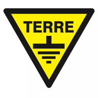 Panneau Danger Terre – Prévention Électrique – Haute Résistance Panneau Danger Terre – Prévention Électrique – Haute Résistance