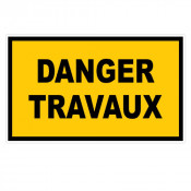 Panneau Danger Travaux – Signalisation Sécurité Chantier – Plastique Rigide Durable