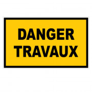 Panneau Danger Travaux – Signalisation Sécurité Chantier – Plastique Rigide Durable