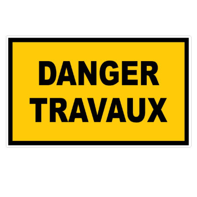 Panneau Danger Travaux – Signalisation Sécurité Chantier – Plastique Rigide Durable