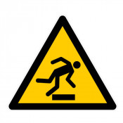 Panneau Danger Trébuchement – Signalisation de Sécurité au Travail – Conforme Normes ISO et NF