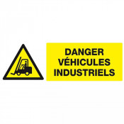 Panneau Danger Véhicules Industriels – Signalisation Circulation Engins – Rigide ou Vinyle Durable
