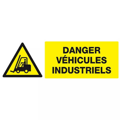 Panneau Danger Véhicules Industriels – Signalisation Circulation Engins – Rigide ou Vinyle Durable