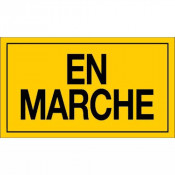 Panneau En Marche – Signalisation Fonctionnement Machine – Plastique Rigide Durable