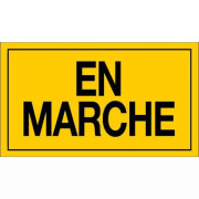 Panneau En Marche – Signalisation Fonctionnement Machine – Plastique Rigide Durable