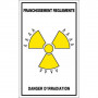 Panneau Franchissement Règlementé Danger d’Irradiation – Signalisation Zone Radioactive – Plastique 