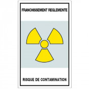Panneau Franchissement Règlementé Risque de Contamination – Signalisation Sécurité – Plastique Rigid