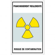 Panneau Franchissement Règlementé Risque de Contamination – Signalisation Sécurité – Plastique Rigid