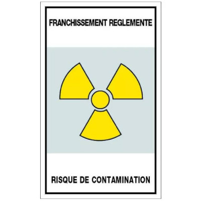 Panneau Franchissement Règlementé Risque de Contamination – Signalisation Sécurité – Plastique Rigid