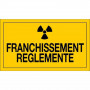 Panneau Franchissement Règlementé – Sécurité Optimale – Résistant et Conforme ISO