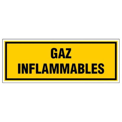 Panneau Gaz Inflammables – Signalisation Sécurité – Rigide & Anti-UV Durable