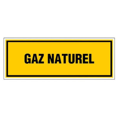 Panneau Gaz Naturel – Signalisation Sécurité – Rigide & Anti-UV Durable