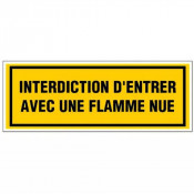 Panneau Interdiction d’Entrer avec une Flamme Nue – Signalisation Sécurité – Rigide & Anti-UV Durabl