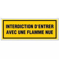 Panneau Interdiction d’Entrer avec une Flamme Nue – Signalisation Sécurité – Rigide & Anti-UV Durabl