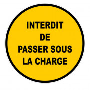 Panneau Interdit de Passer sous la Charge – Sécurité Chantier – Plastique Rigide Durable