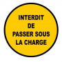 Panneau Interdit de Passer sous la Charge – Sécurité Chantier – Plastique Rigide Durable