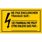 Panneau Ne Pas Enclencher Travaux Sur – Signalisation Maintenance Sécurité – Plastique Rigide Durabl