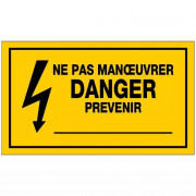 Panneau Ne Pas Manœuvrer Danger Prévenir – Signalisation Électrique Sécurité – Plastique Rigide Dura