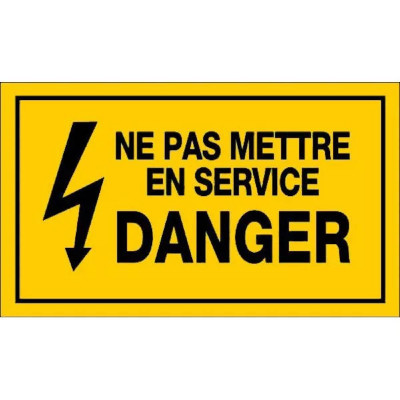 Panneau Ne Pas Mettre en Service Danger – Signalisation Sécurité Maintenance – Plastique Rigide Dura