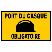 Panneau Port du Casque Obligatoire – Signalisation Sécurité Chantier – Plastique Rigide Durable