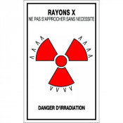 Panneau Rayons X Danger d’Irradiation – Signalisation Zone Radioactive – Plastique Rigide Durable
